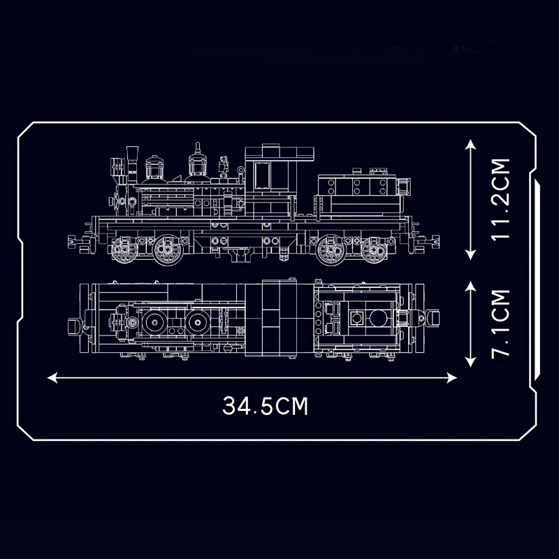 NEW 880PCS Technical Remote Control Shay-type Steam Locomotive Building Block Assembly Train Bricks Toys Kids Christmas Gifts