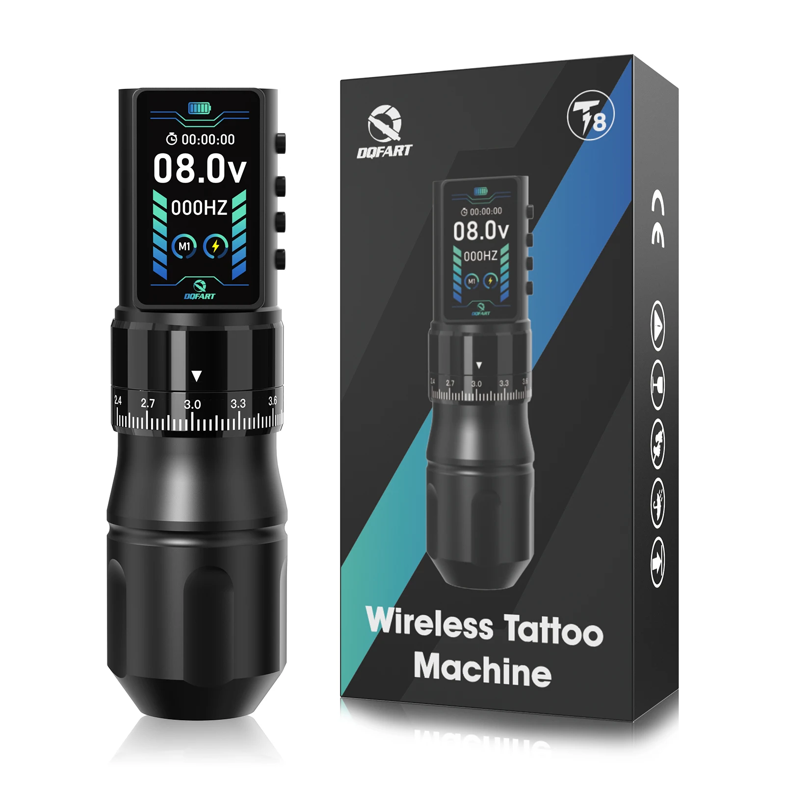 

Tattoo Kit DQFART New Adjustable Tattoo Pen Kit For Body Makeup Tattoo Machine Kit Hot Sale Wireless Tattoo Gun Kit