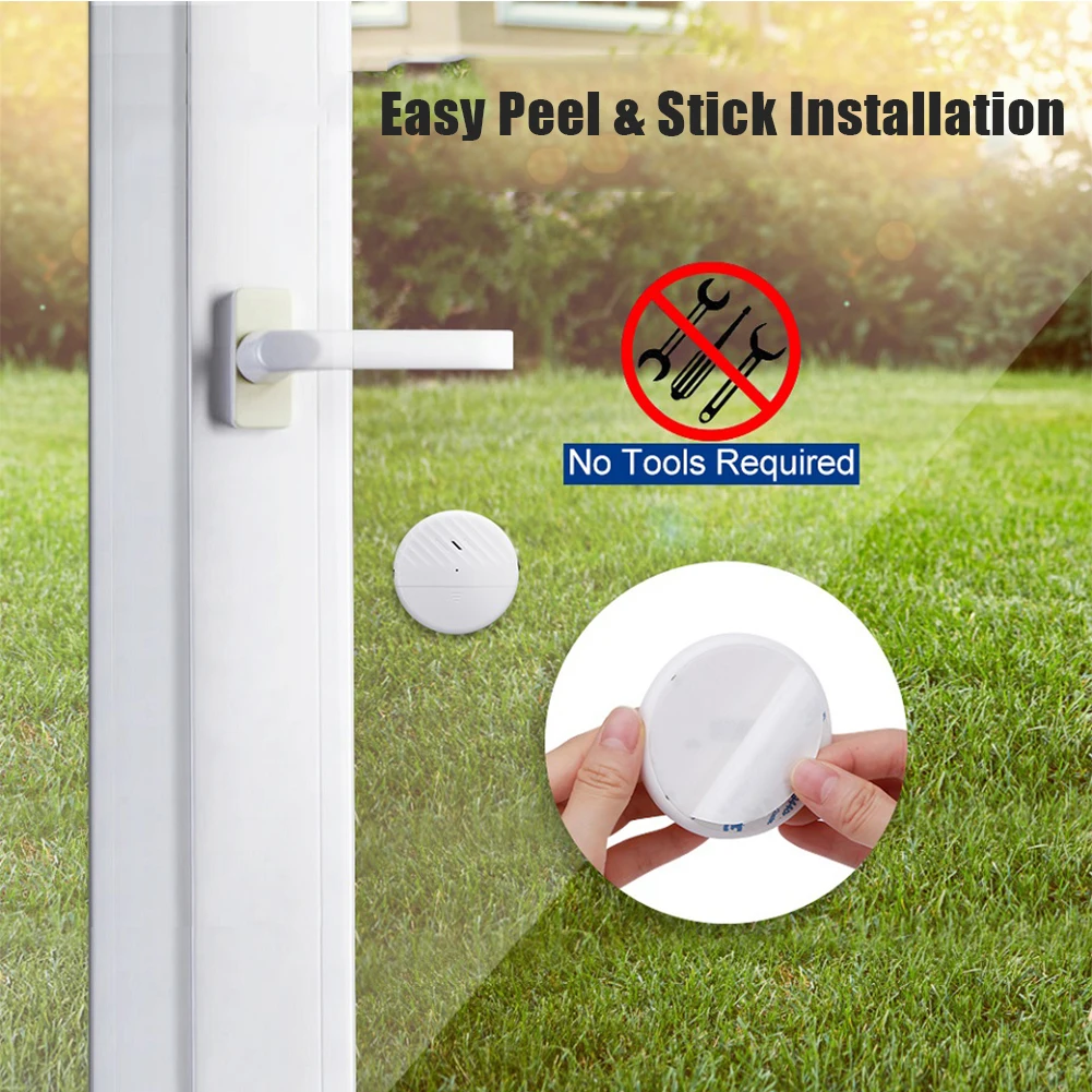 Door And Window Alarm Home Hotel Device Vending Machine Anti-Theft Alarm Ultra-Thin 125dB Vibration Sensing Alarm