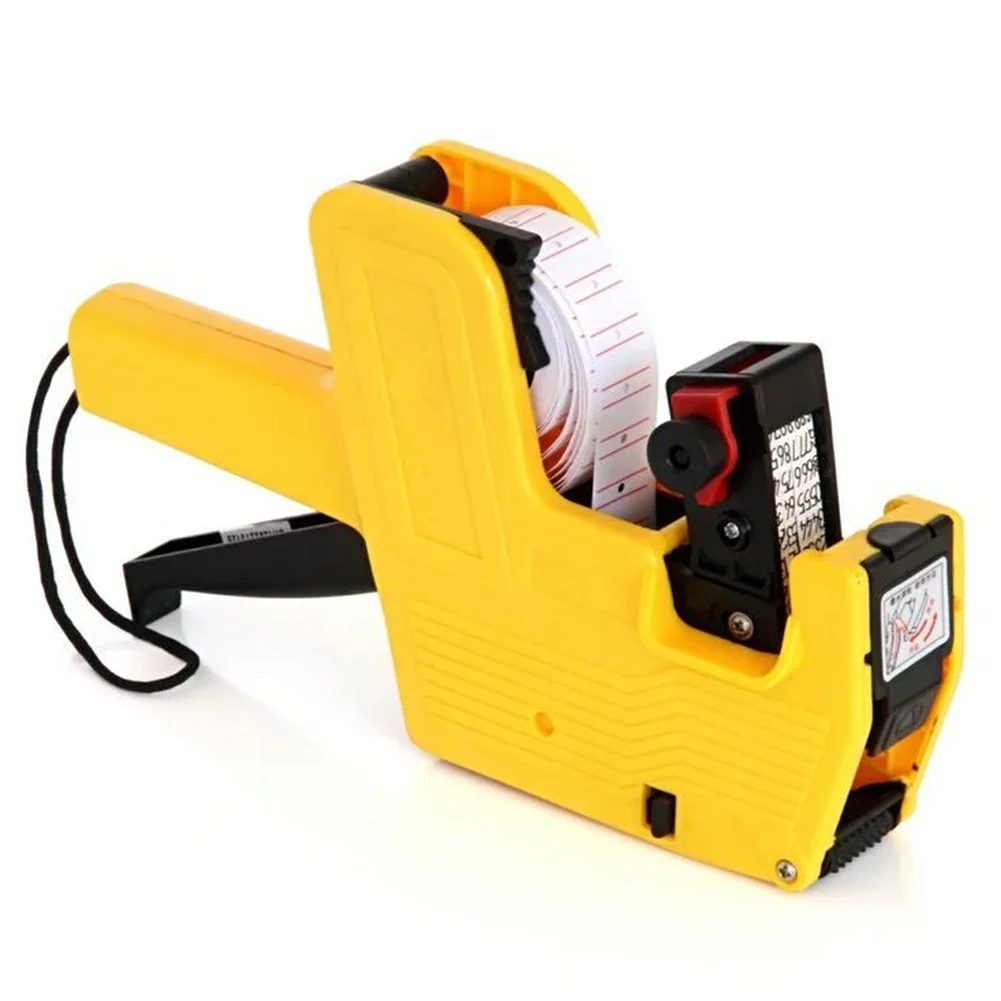 MX-5500 8 Digits Handheld Price Tag Gun Labeler Labeller Stickers Label Paper +1 Ink Roll Manual Pricing Labels Machine Random