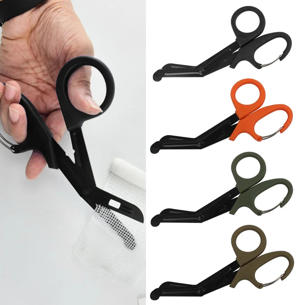 Emergency Medical Scissors Trauma Shears with Carabiner 15cm Bandage Shears with Bandage Scissors survival Accessories