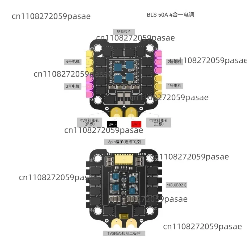 F405 V3 50A Stack FC&ESC F405 V3 Flight Control BLS 50A 4-in-1 ESC 30x30 Bluetooth for RC FPV DroneParts
