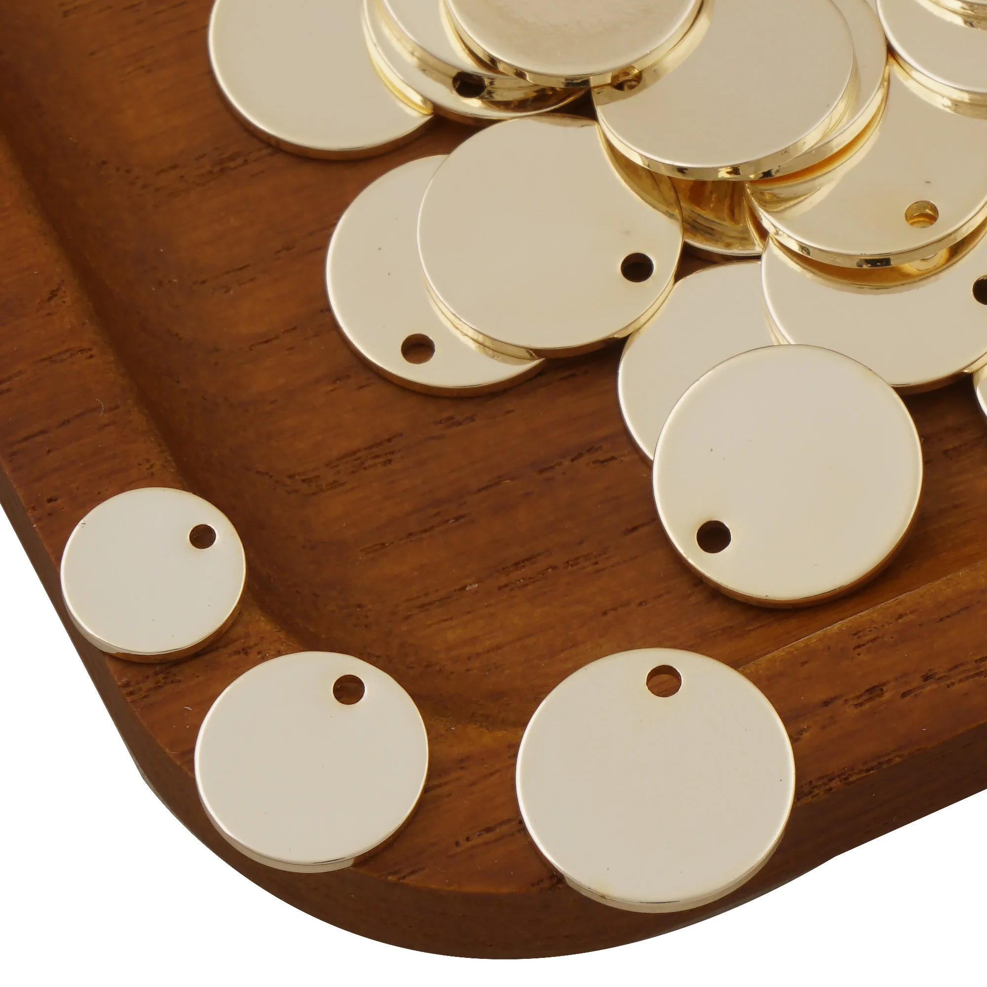 20PCS 14k Gold Filled Round Disc Charm, 8mm/10mm/12mm Round Disc Tags, Jewelry DIY Accessory,multi Sizes Free Shipping-104207