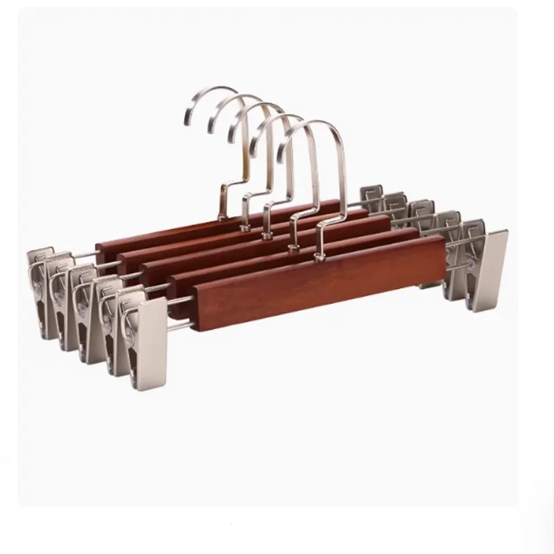 

5Pcs/lot Wooden Clothes Hanger Vintage Pants Rack
