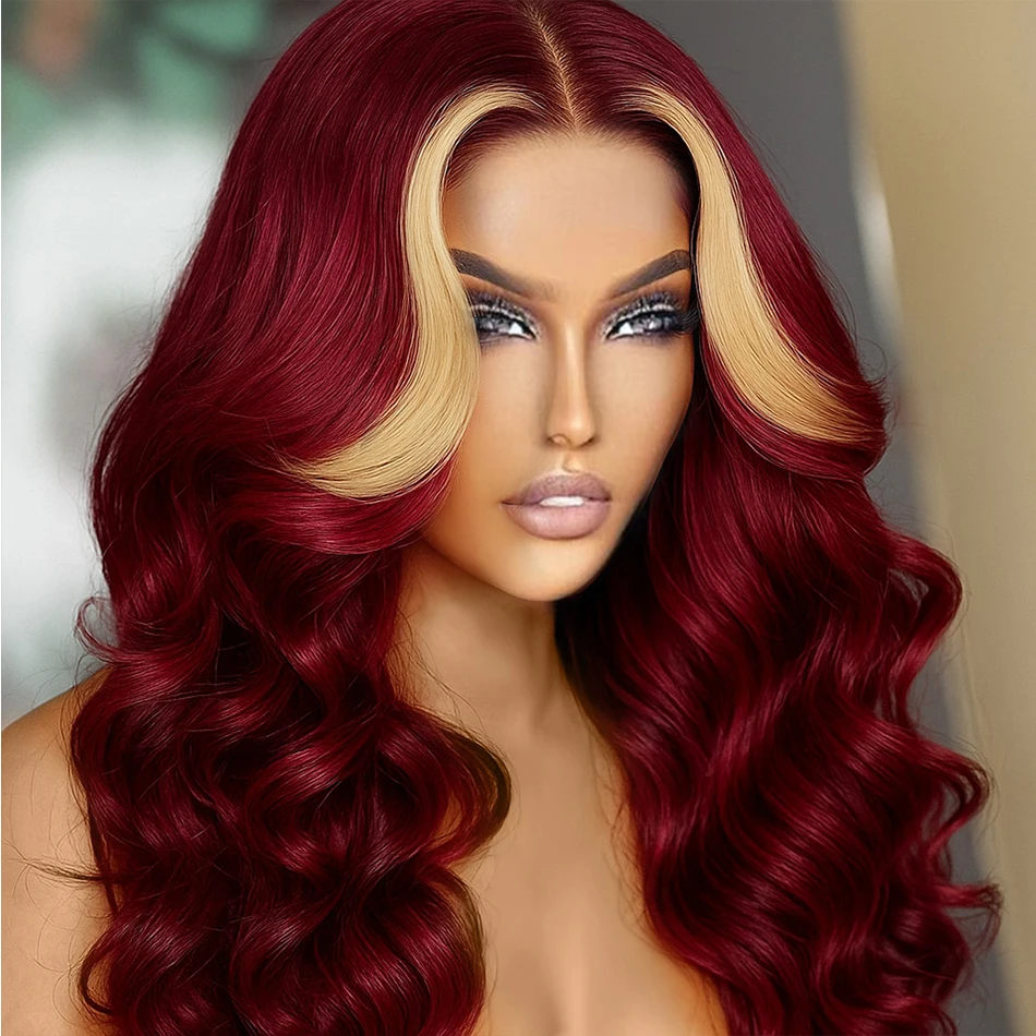 

Распродажа: Бургундский парик с хайлайтами 613, блестящий светло-русый, с волнистыми локонами, мягкие волосы, 30 дюймов, 13x4 HD фронтальный кружевной парик из натуральных волос