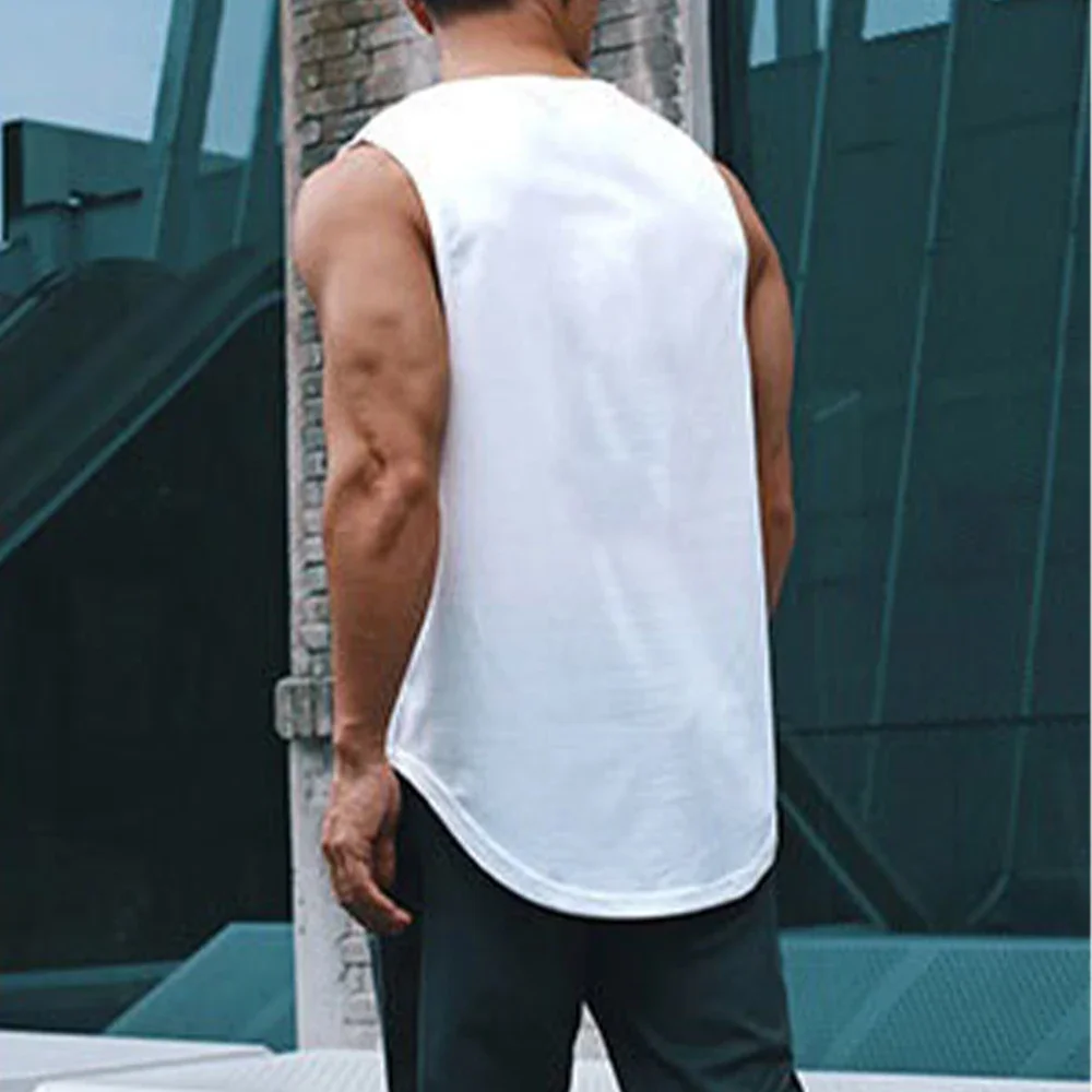 

High Quality Hot Sales Tank Top Vest Mens Fashion Polyester Quick Dry Running Sports Summer Tank Tops Training