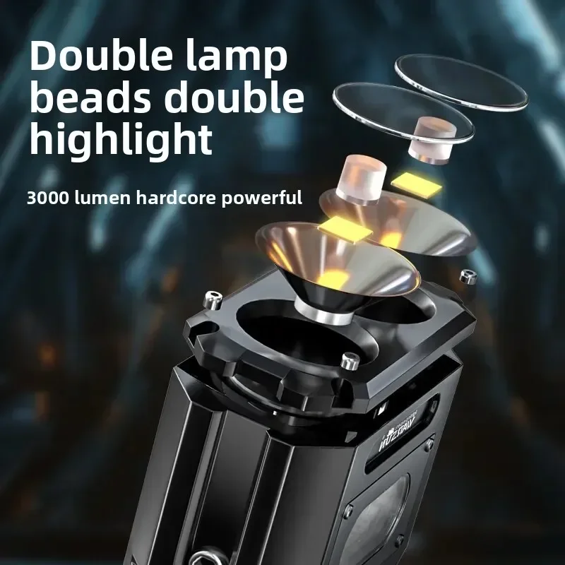 6000MAH 3000Lm Most Powerful LED Flashlight Rechargeable Torch Light Flashlight Tactical Lantern Long Shot Hand Lamp For Camping