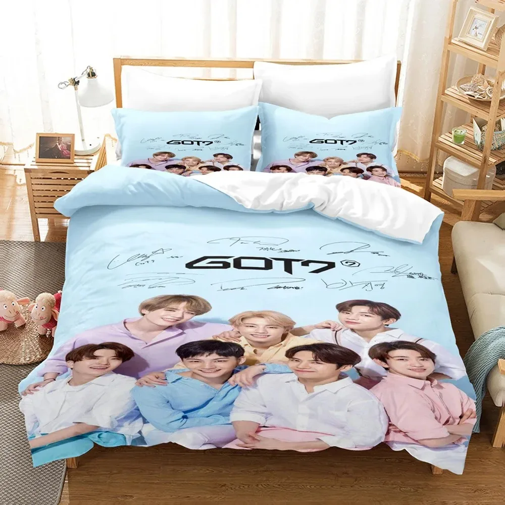 

3D Print Kpop GOT7 Bedding Set Duvet Cover Bedroom Comforter Covers Single Twin King Size Quilt Cover Home Textile