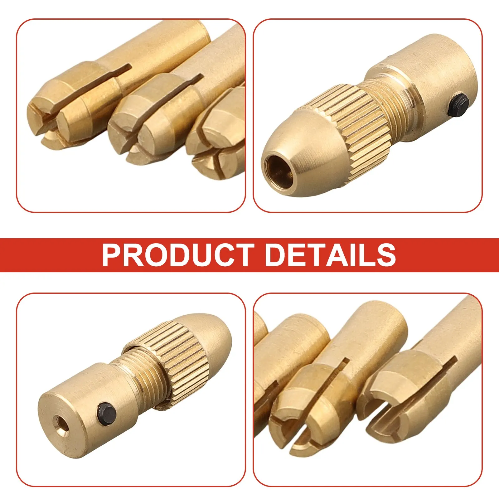 

Overall Length: 28.3mm Chuck Adapter Collet Electric Drill Bit Kit 1* Electric Grinder Cap Chuck Tail Diameter: 2mm