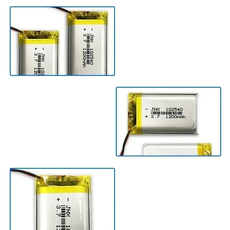 Brand New 102540 1200mAh 3.7V Rechargeable Li-Polymer Li-Ion Battery for Mp3 Mp4 Mp5 DVR GPS PDA Power Tools LED Light batteries