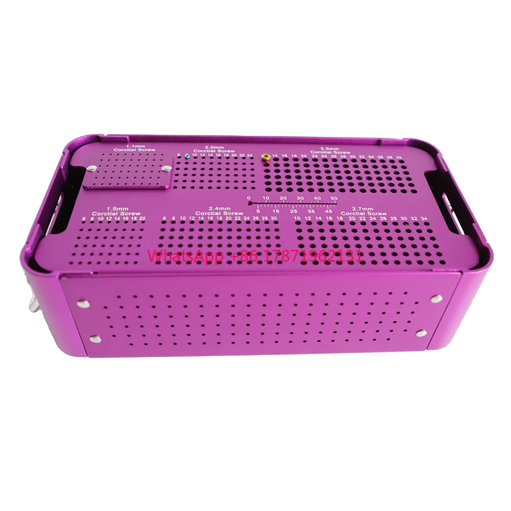 orthopedic medical aluminum veterinary locking cortical screw box