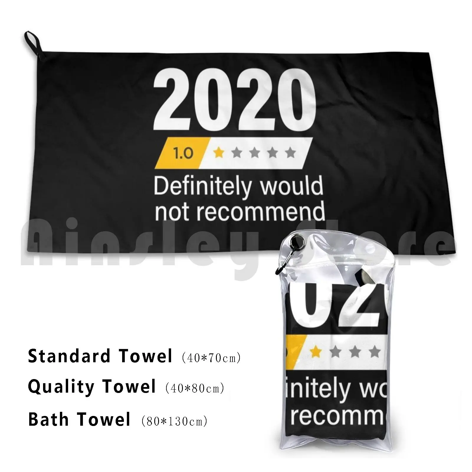 Towel 2020 One Star Rating Review-Definitely Would Not Recommend-Funny Sarcasm Gift Hat