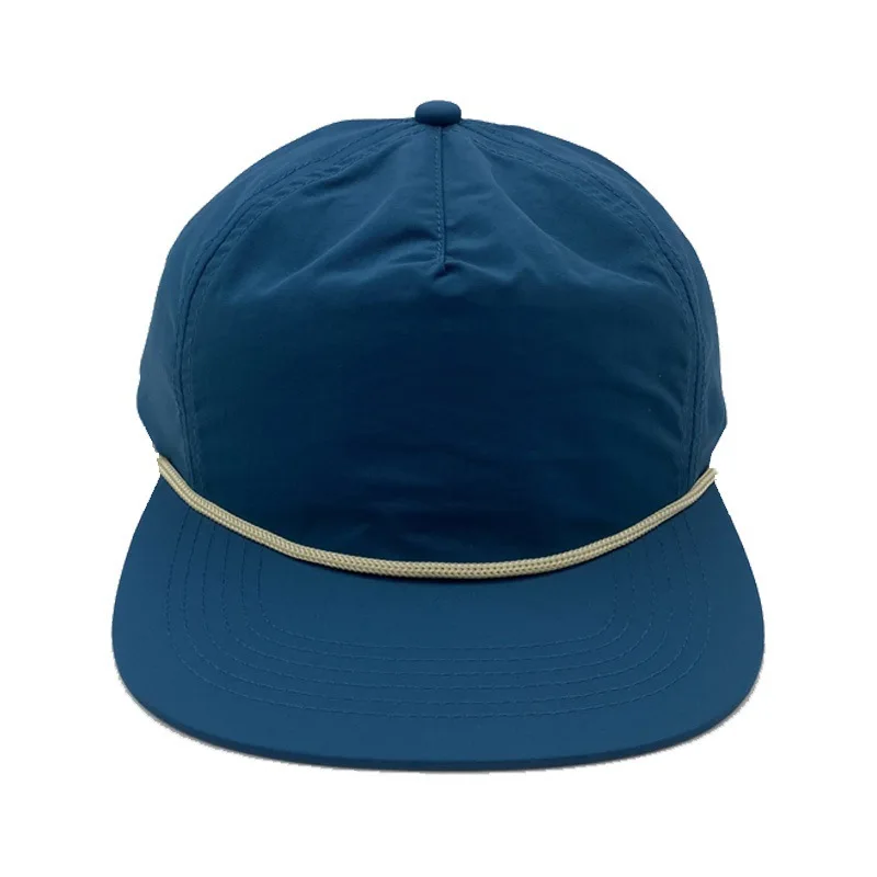 Customized Printed Logo Soft Top Five Piece Lightweight Quick Drying Flat Brimmed Hats Men And Women Collide Color Baseball Caps