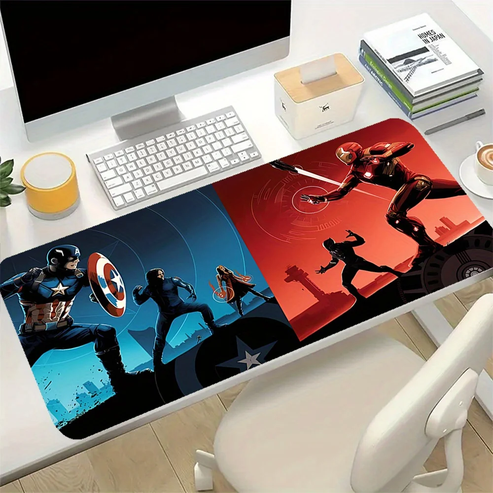 لوحة ماوس "Captain America vs Iron Man: Epic Battle Artwork - لوحة مفاتيح كبيرة ومتينة وقابلة للغسل للاعبين والاستخدام المكتبي - P #4
