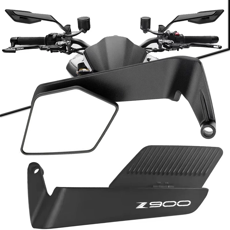 Per KAWASAKI Z 900 Z900 Specchietti moto Stealth Winglets Specchio Ruota specchietti regolabili