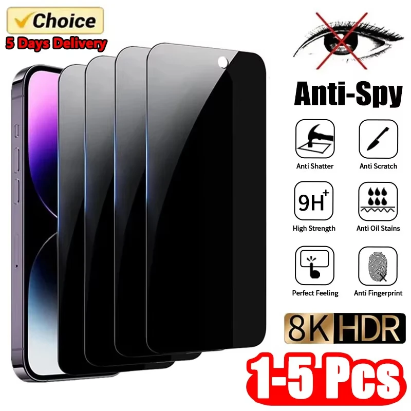 Vidrio templado de privacidad para Samsung A56 A36 A57 A55 A35 A54 A33 A26 A25 A16 A17 A15 A34 A07 A06 S26 Ultra, película antiespía, 1-5 piezas