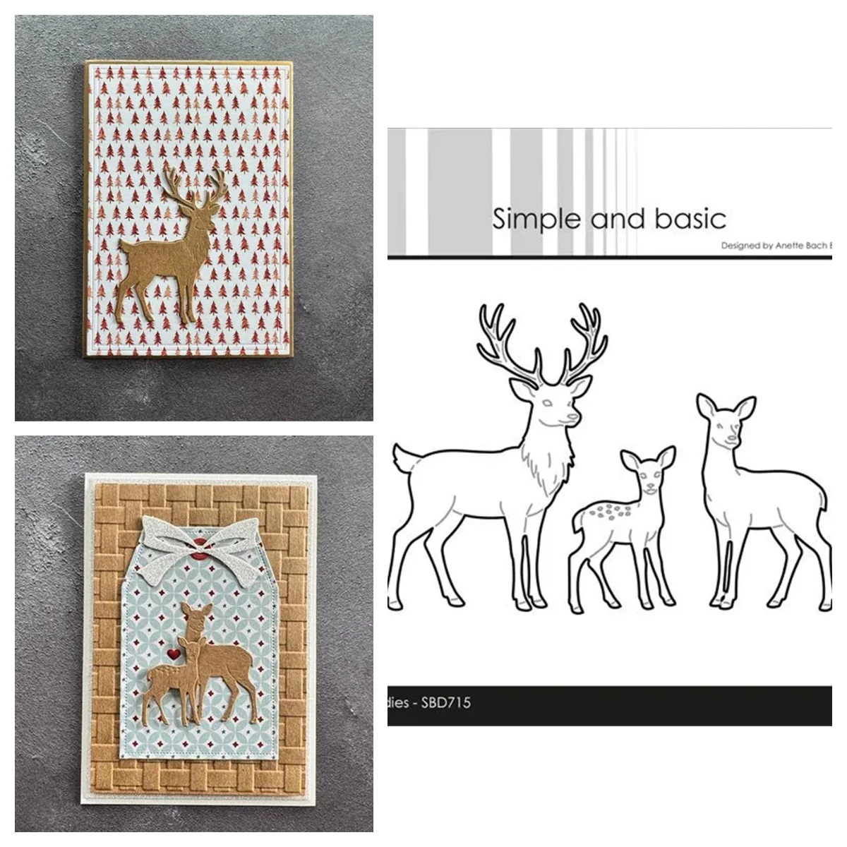 Simple and Basic Reindeers Christmas Tree Ornaments Gift Tags Cutting Dies DIY Scrapbook Paper Card Making Craft October 2026new