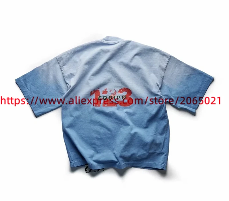 ربطة عنق للرجال والنساء ، تي شيرت أزرق مصبوغ ، شارع مرتفع في الولايات المتحدة ، طباعة حروف جرافيتي ، تي شيرت مغسول ، خمر ، قمم rr123