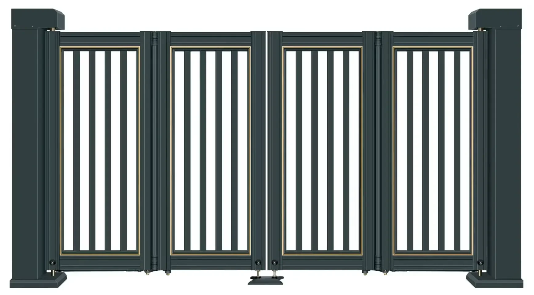 Modern Design Aluminum Folding Gate Automatic Exterior Slat Sliding Gates Aluminum Fence Panel Gate