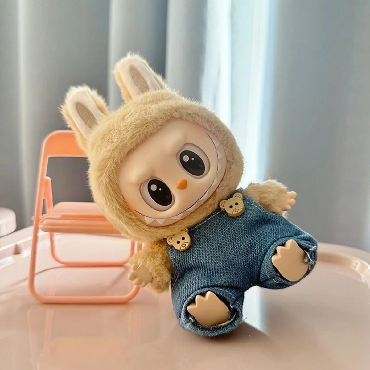 For Labubu Dolls Cute Mini Plush Doll'S Clothes Strap Pants Set Clothes Dolls DIY Accessories Gifts