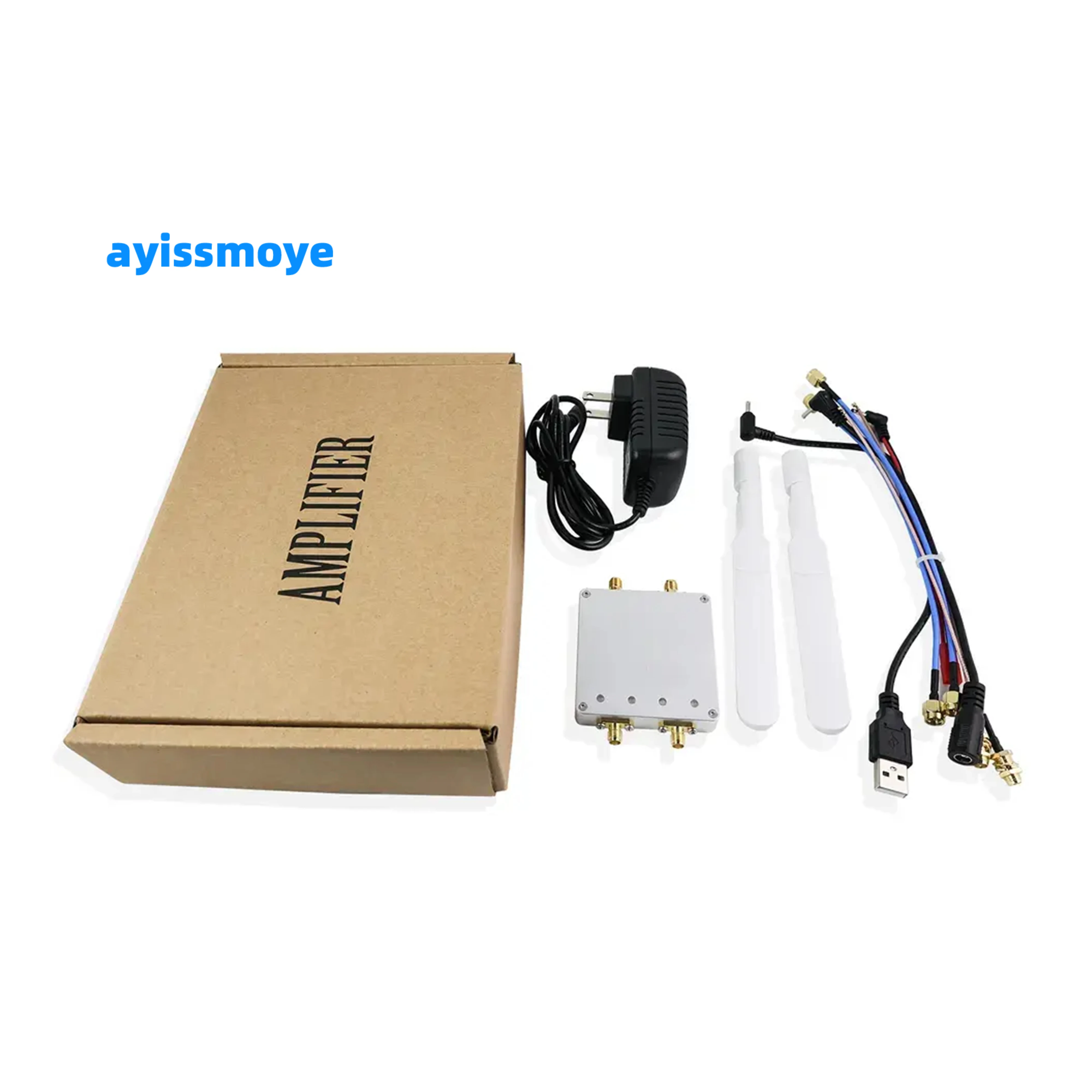 

Двухканальный усилитель сигнала CATV, удлинитель дрона, повторитель с двойной антенной, 2,4, 5,8 ГГц, двухдиапазонный усилитель сигнала Wi-Fi