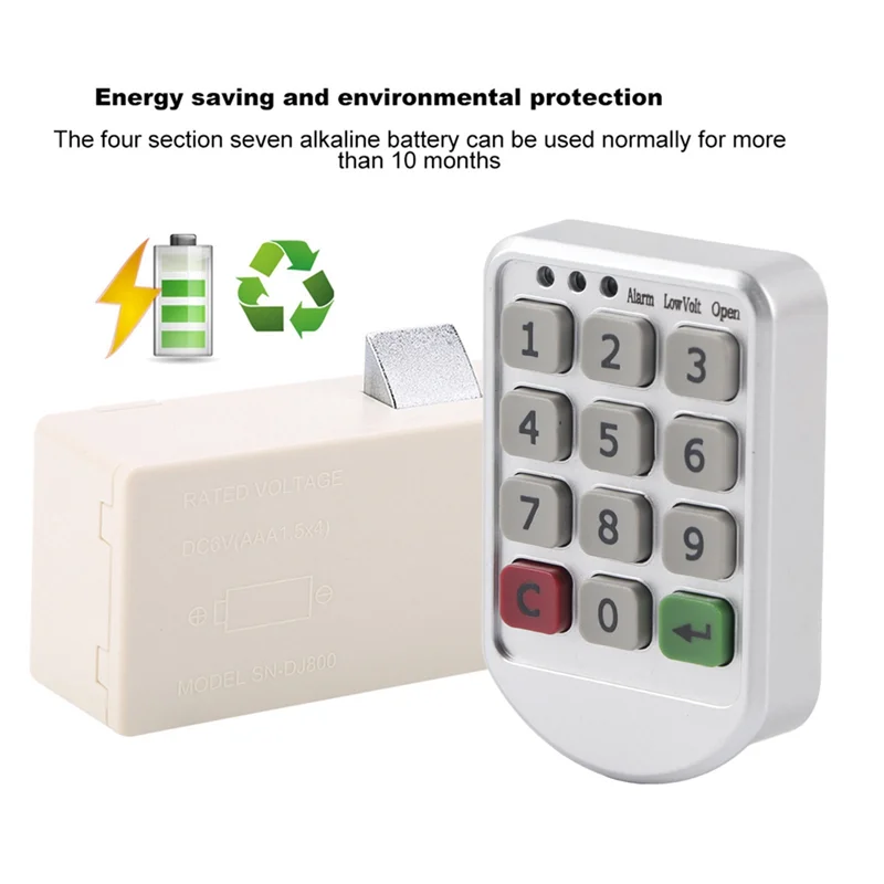 ABS Plastic Panel Digital Electronic Intelligent Password Keypad Number Cabinet Door Lock Digital Cabinet Door Lock