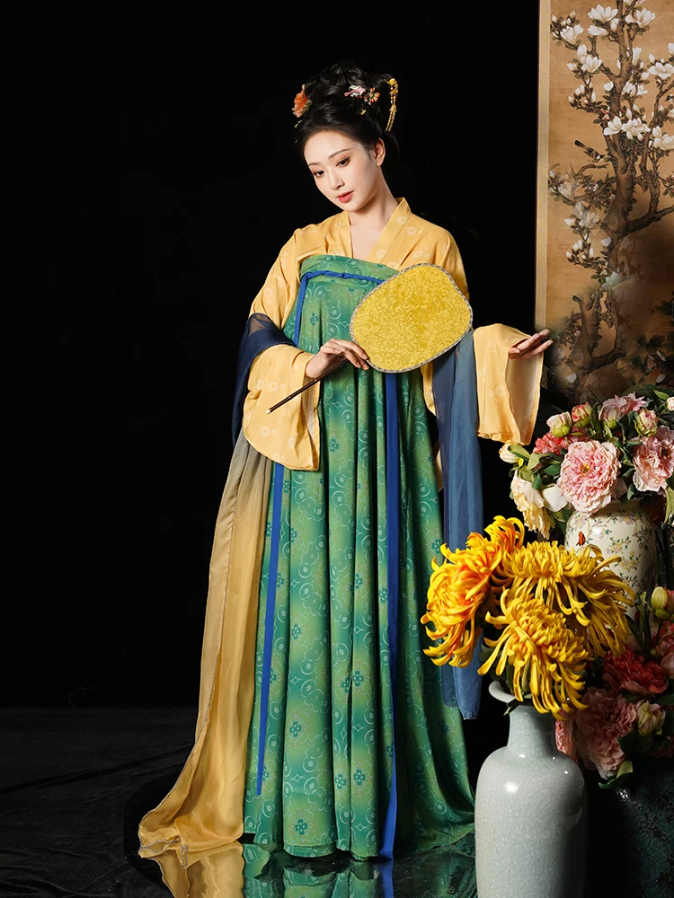 

Chunjian Original Tang Dynas Women's Hanfu Chest-Length Skirt oulder Strap Recovery Version Spring Summer Autumn