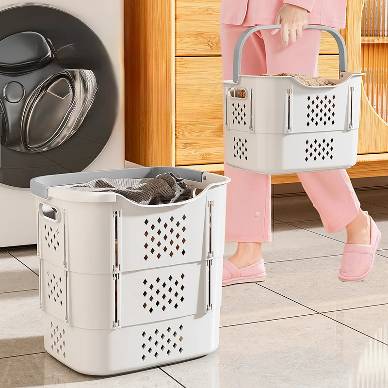 

Foldable Laundry Hamper With Handles And Side Pockets For Clothes Storage In Bathroom Laundry Room Organizing
