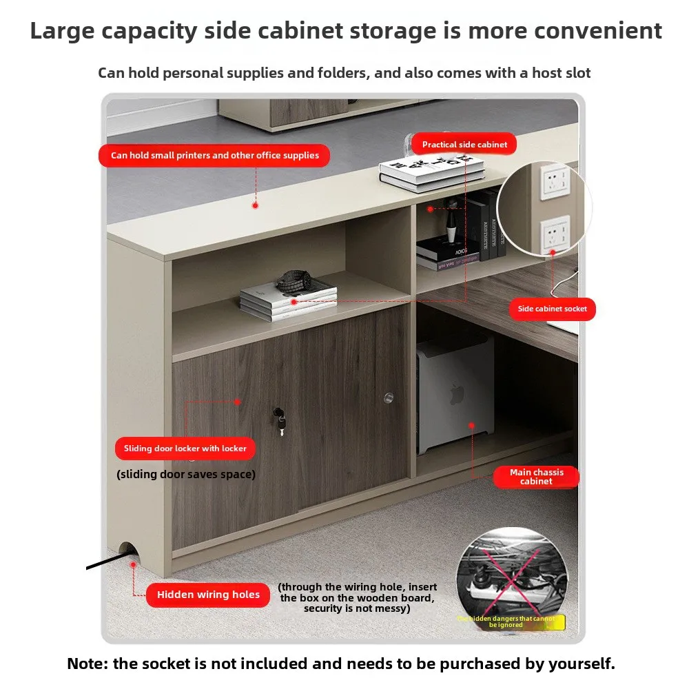 Office Furniture Staff Office Table and Chair Combination Single Four Staff Seats Screen Card Seat Modern Computer Desk Table