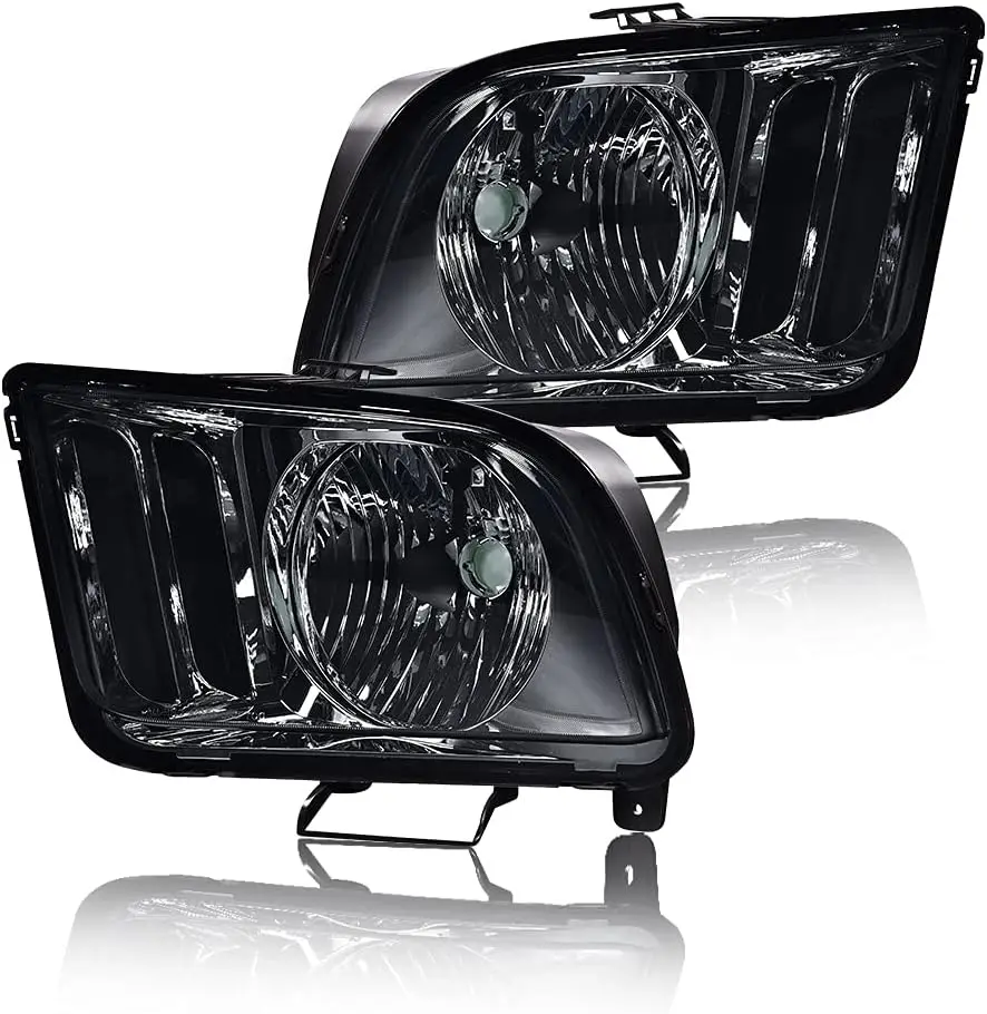 

Headlights Assembly Compatible with 2005 2006 2007 2008 2009 Ford Mustang 2PCS Driver&Passenger Side Headlight Headlamps(Smoky l