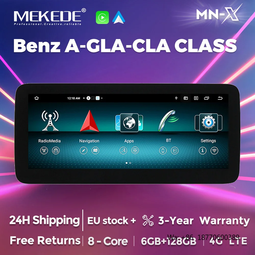 MEKEDE EU STOCK MNX Android Car Multimedia MTK8781 Car Video for Mercedes Benz A Class W176/CLA Class W117/GLA X156 2013-2018