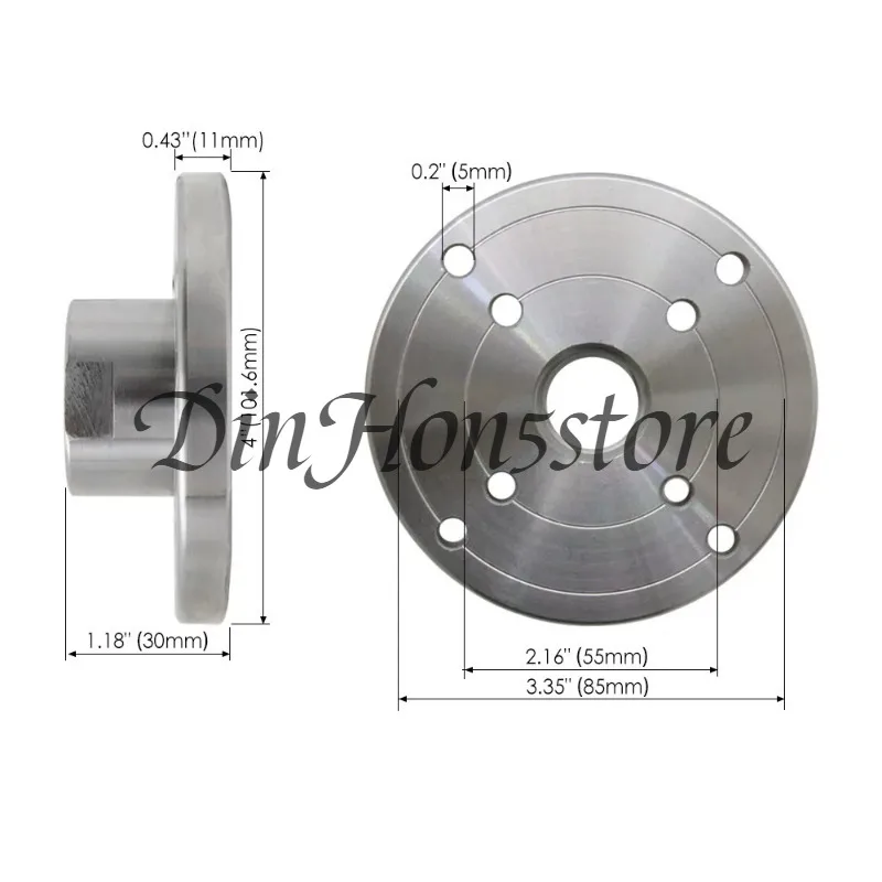 1pc Wood Lathe Face Plate for M33 M18 1 Inch Threaded Woodworking Turning Machine Chuck 2