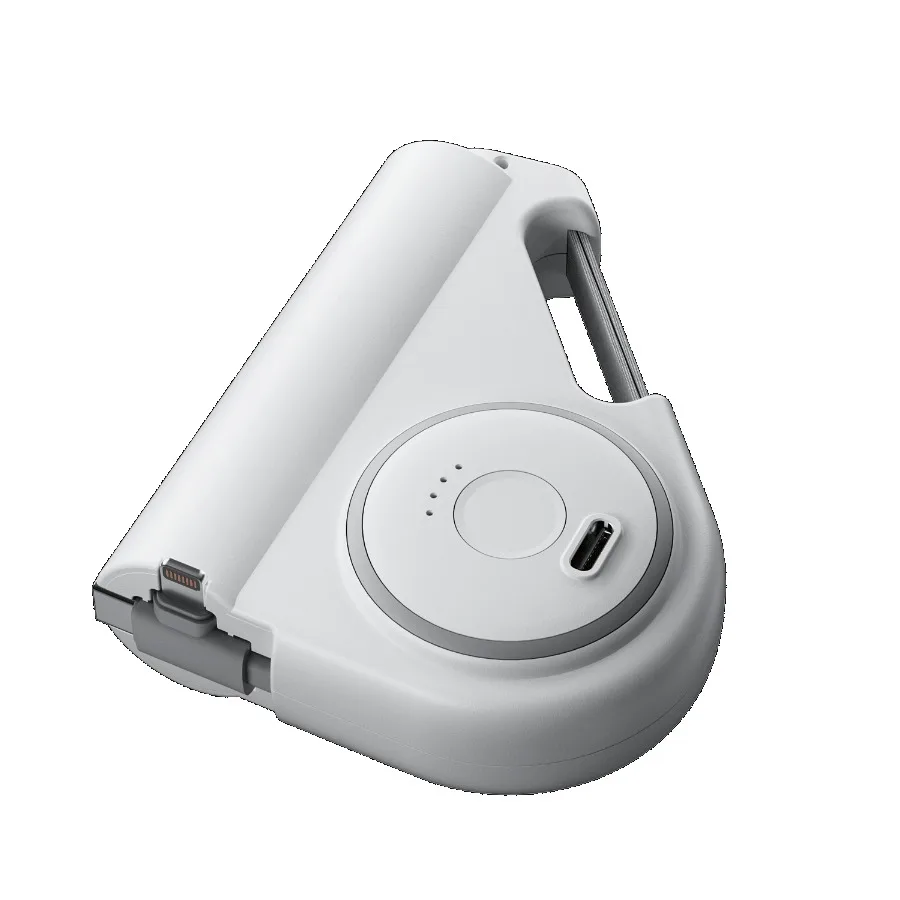 

5000mAh Cool Power Bank with Buildin 2.6 feet SelfRetractable Multi Charging Cable Lightning and TypeC Support Flash Light Hiki