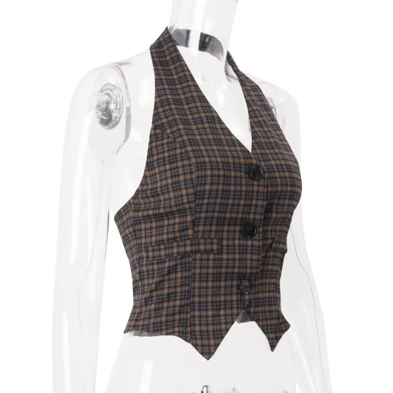 

Vests Waistcoats Thin Womens Knitted Woman Spring Cleanfit Snap Urban Lined Minimalist Gentle Pure Fitted Leisure Softy Outdoors