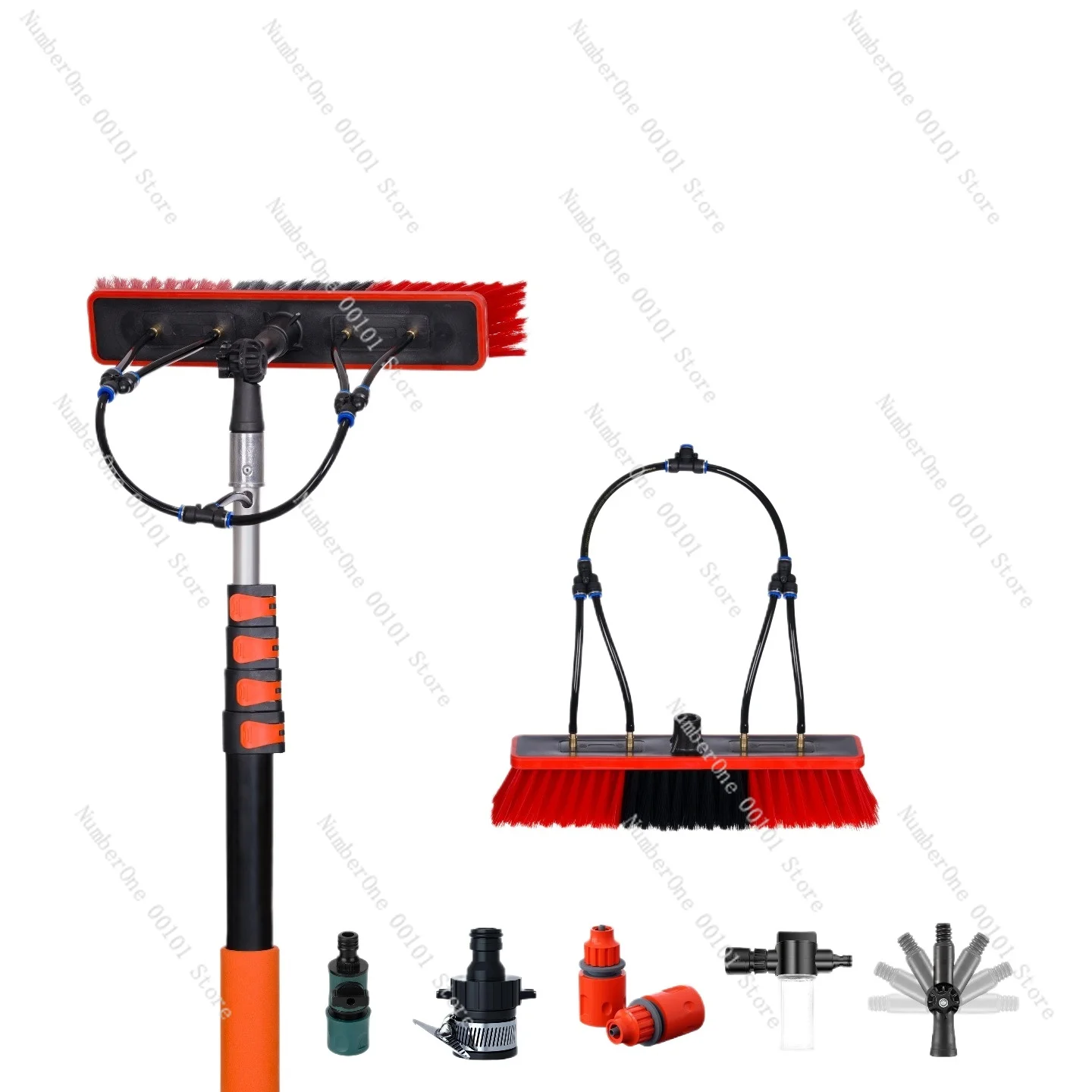 

Photovoltaic solar panel cleaning tool Water spray cleaning brush Extended telescopic rod Portable glass cleaning brush
