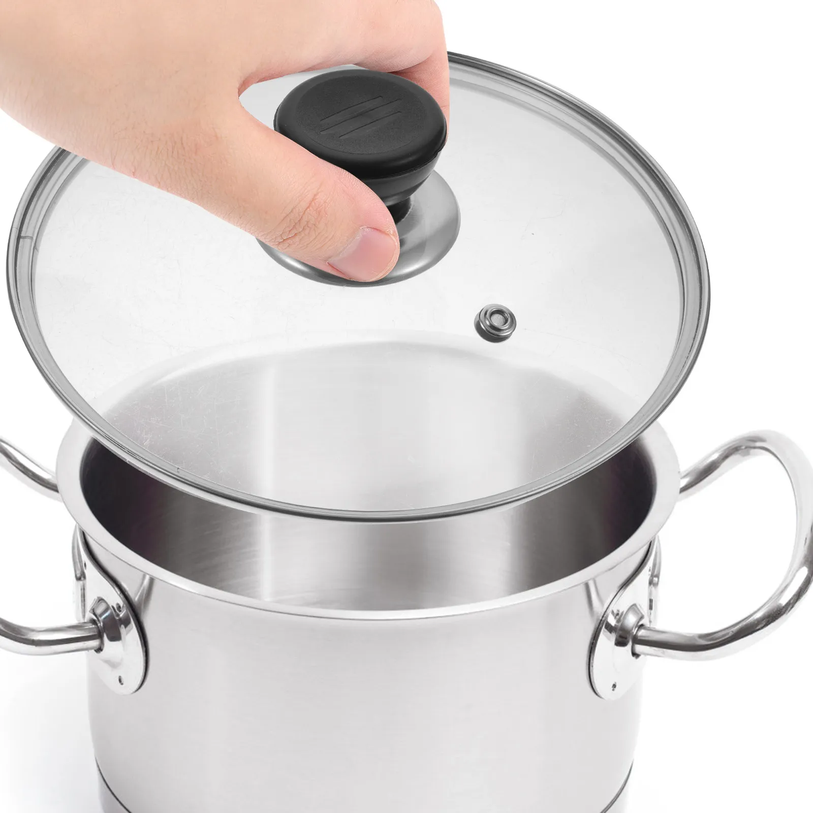 Household Pot Glass Lid High-Grade Shockproof Pan Cover Kitchen Cookware Replacement Visible Cooking Pot Lid Frying Pan Glass