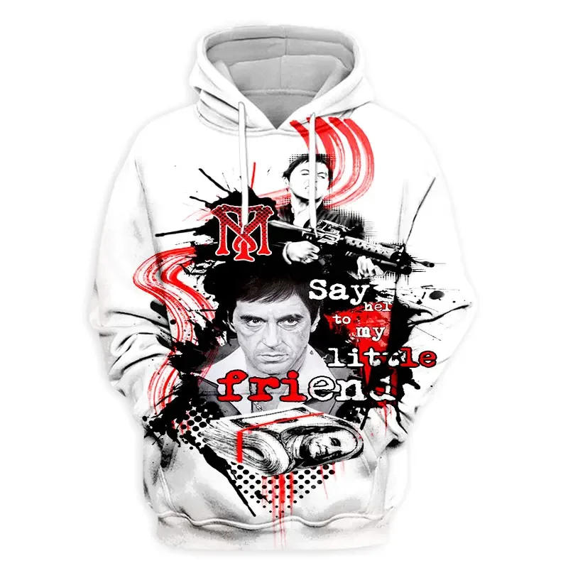 Movie Scarface Hoodies 3D Print Women/Men Hoodie Streetwear Hip Hop Sweatshirts Pullover Kids Hooded Unisex Clothing