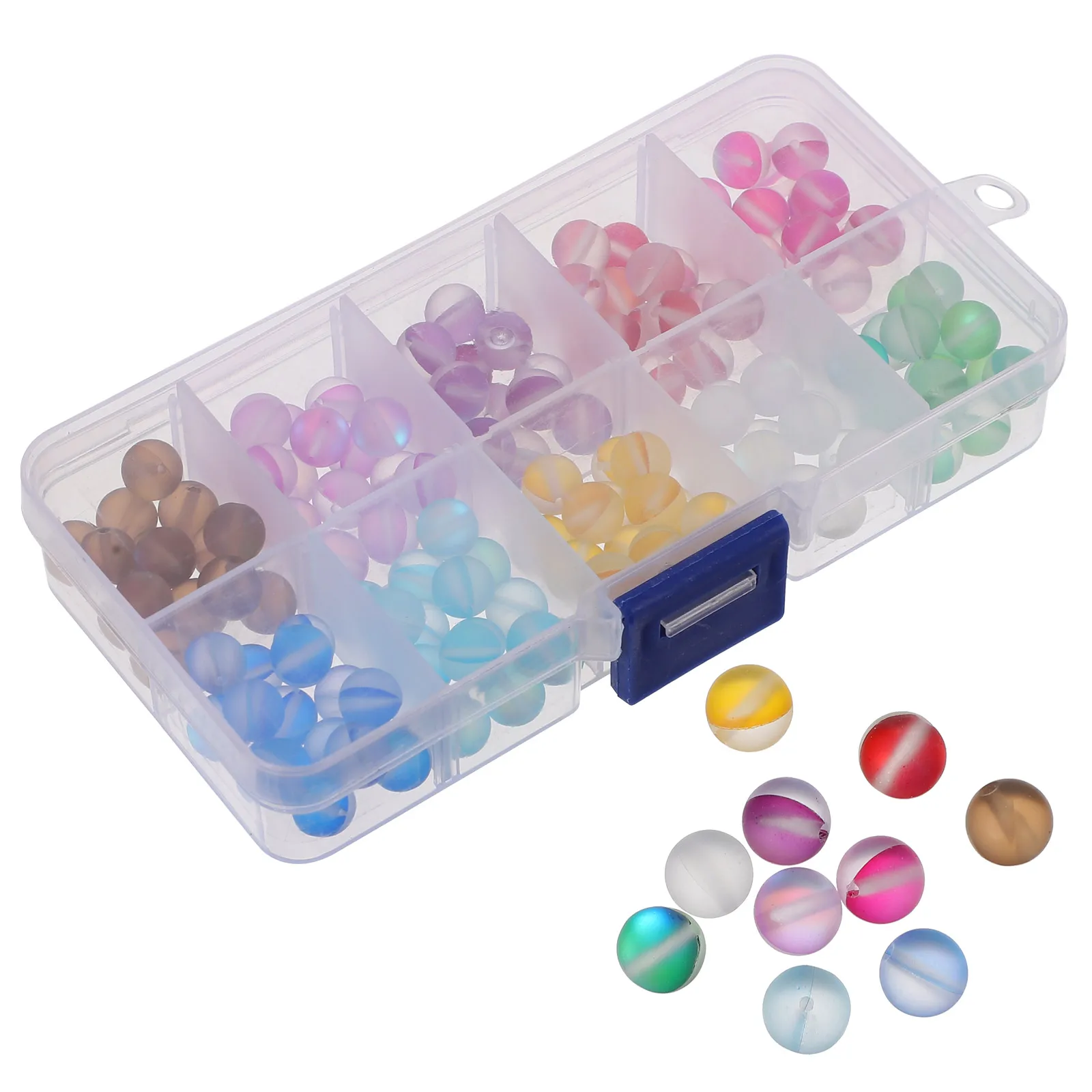 

150pcs Matte Glass Beads Glitter Stone Jewelry Making Supplies Frosted Crystal Colorful DIY Spacer Bracelet Crafts