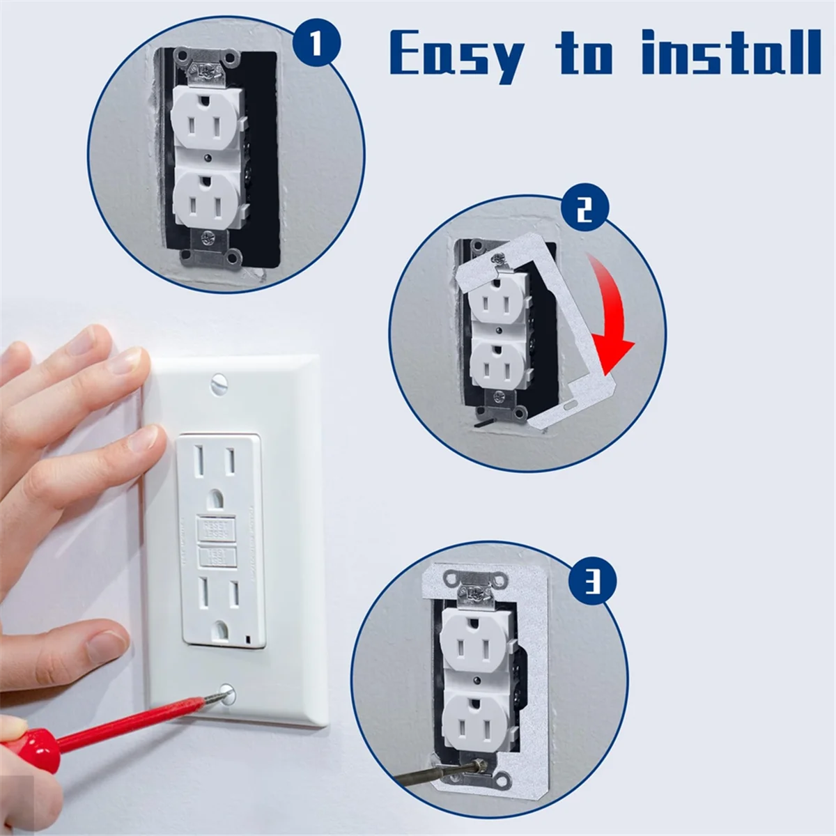 

WFF 10Pcs Wall Plate Spacer- Metal Flush Fit Device Leveling Plates - Receptacle Spacers Shims Leveler for Fixing Walls