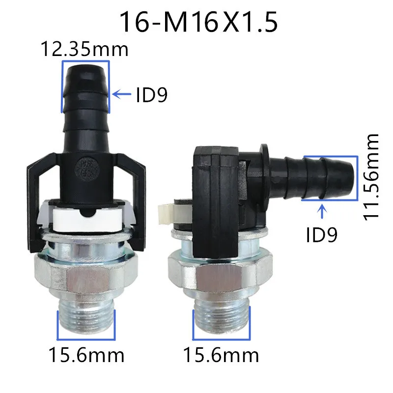 high quality 16-12*1.5 plastic connector fuel line quick connector for shaanqi delong EFI car for big truck FOR heavy truck 2pcs