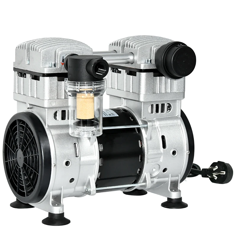 Tragbare 1 kW 220 V ölfreie elektrische Kolben-Vakuumpumpe – 91 kPa, 200 l/min Kapazität, Wechselstrommotor, OEM für Kompressorpumpenkopfmaschinen