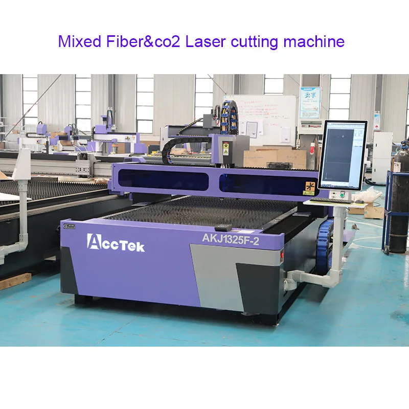 Hot Sale Dual Use 1kw 2KW Metal and Nonmetal Mix Cutting Factory Price CNC CO2 Fiber Laser Cutting Machine