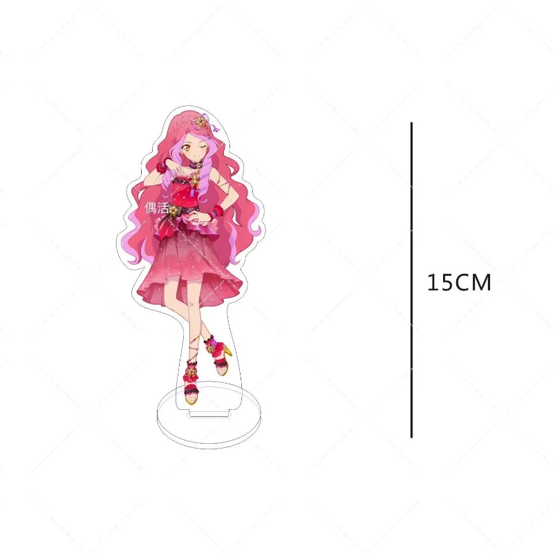 Elza Forte figura acrílica con soporte Aikatsu! Anime periférico dibujos animados originalidad delicada 15cm adorno de escritorio exhibición coleccionables