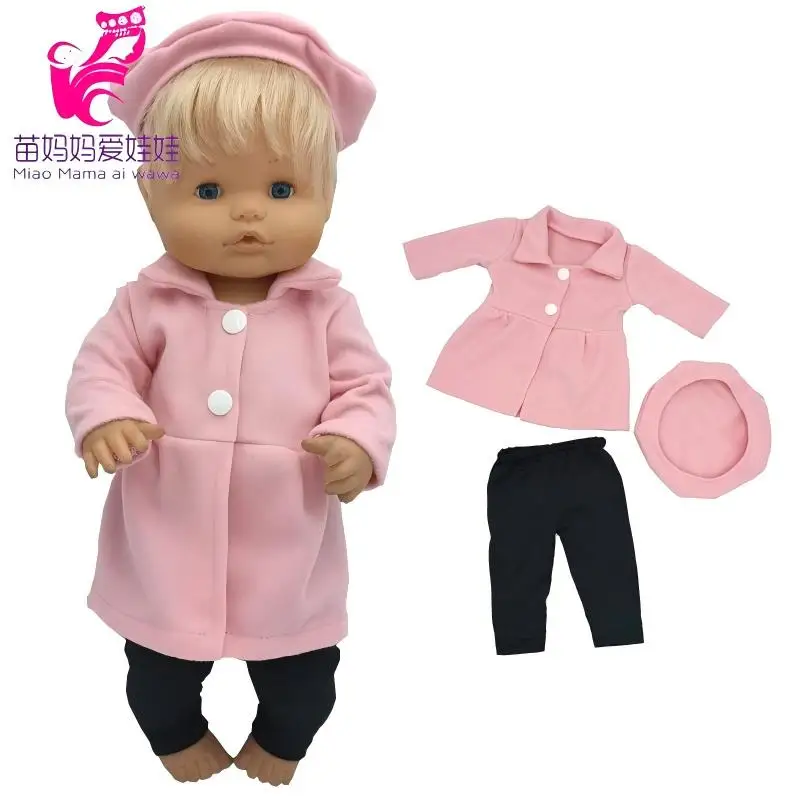 Doll Clothes for 40 cm Nenuco Doll Winter Pink Coat Outwear Ropa y su Hermanita Dolls Clothes Accessories