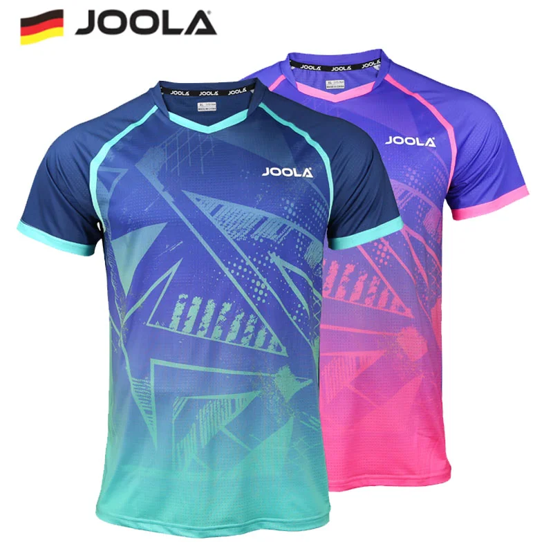 JOOLA 3201 Table Tennis Jersey Comfortable Men and Women Sports T-shirt Breathable Quick Dry Short Sleeve Ping Pong Shirt