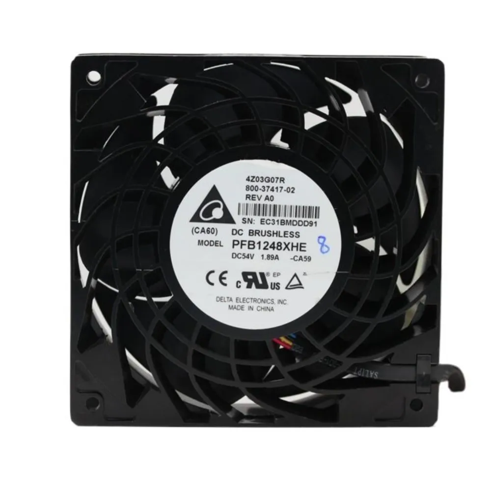 

New for delta PFB1248XHE 12038 12cm DC 54V(48V) 1.92A dual ball bearing powerful inverter server axial cooling fan