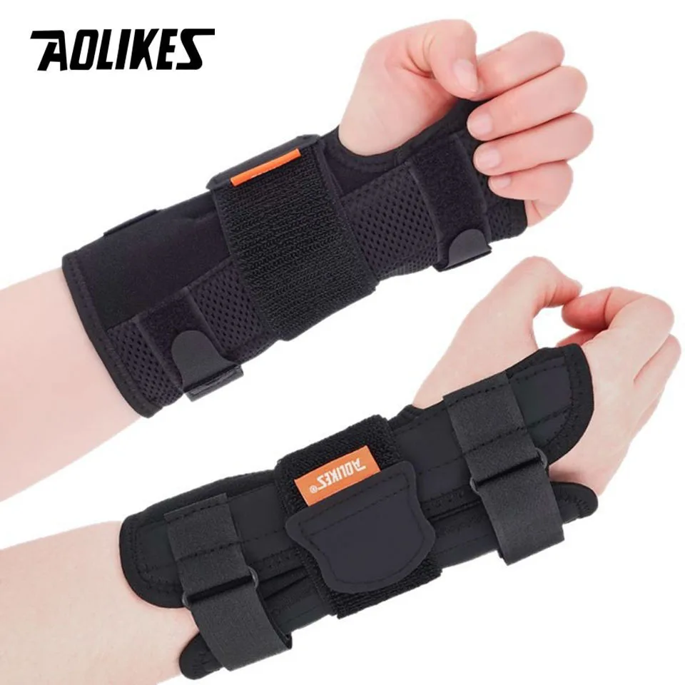 AOLIKES 1PCS Wrist Brace for Carpal Tunnel,Adjustable Night Wrist Support Brace with Splints,Hand Support for Wrist Pain