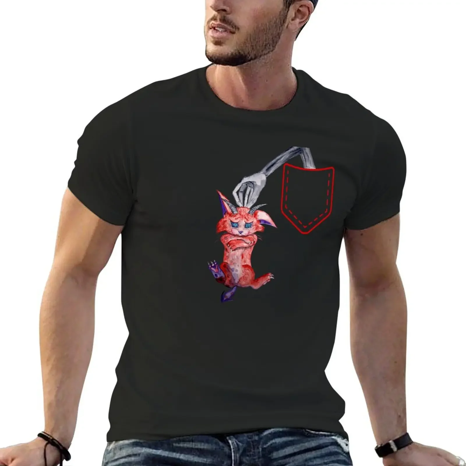 

demon in your pocet T-Shirt vintage anime shirt new edition t shirts for men graphic