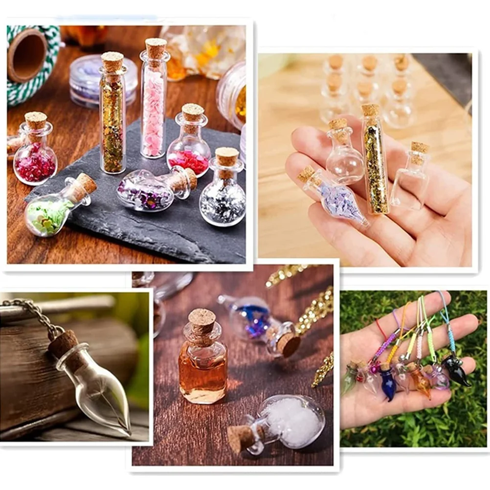 

10Pcs Corked Glass Bottles Small Seal Containers for DIY Wishing Bottle Perfume Storage Craft Project Home Office Decoration