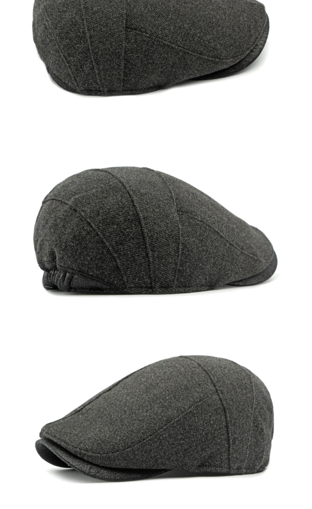 HT4941 Herren- und Damen-Baskenmütze für Frühling, Herbst und Winter, Vintage-Stil, verstellbare Ivy-Flatcap, mit Fleece gefütterte Baskenmütze für Männer und Frauen – Detail 10